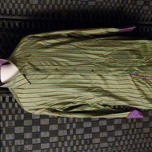 Robert Graham Men's Shirt with Green and Purple Accents